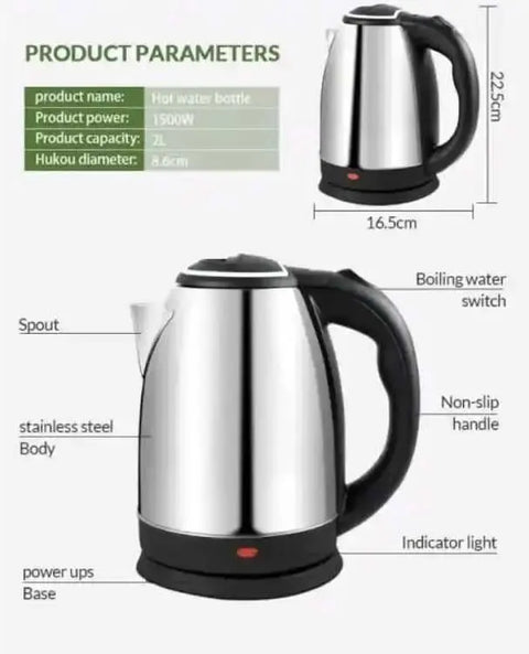 Electric Kettle Premium Quality and Polished Body Kettle Automatic Turn Off Technology Nexvorapk