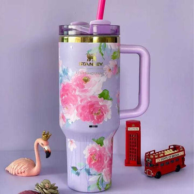 Stainless Steel Flower Design Vacuum Insulated Tumbler