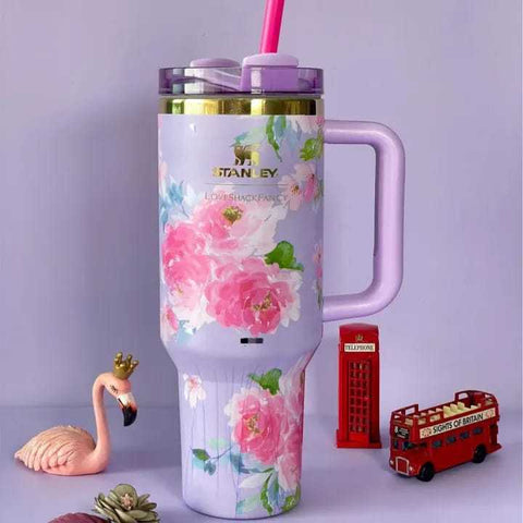 Stainless Steel Flower Design Vacuum Insulated Tumbler My Store